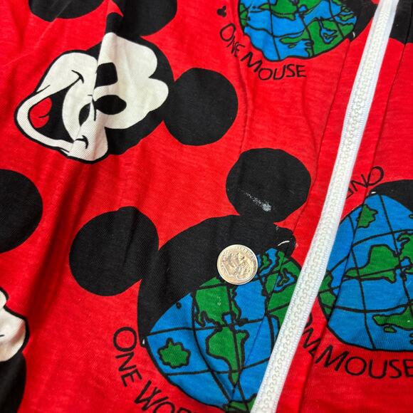 Vintage 90s Mickeys Reversible Bomber AOP Jacket Men's XL - Picture 13 of 14